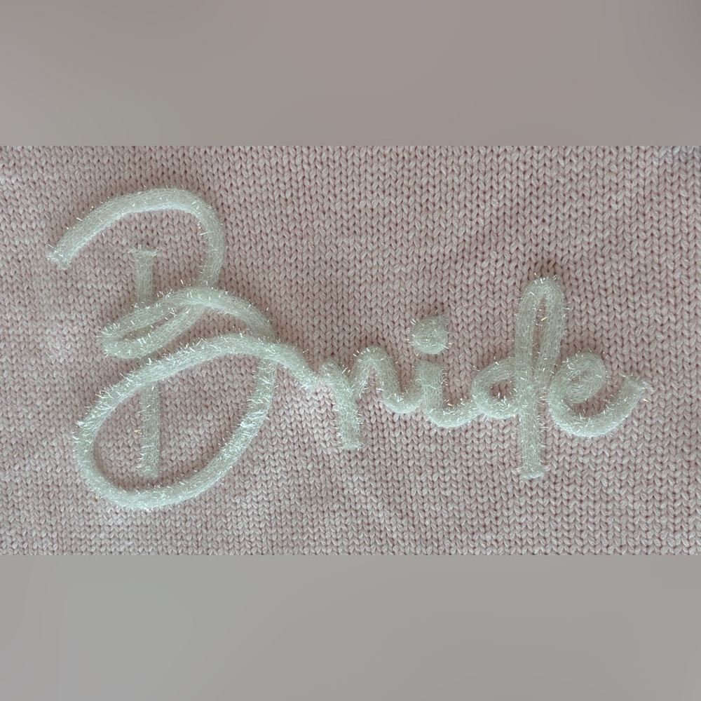 Le Lis Light Pink Knit Bride Sweater Vest - Picture 3 of 4